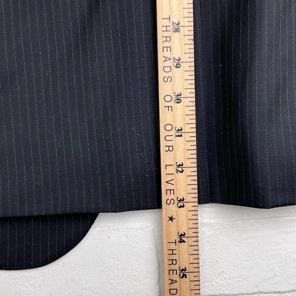 Jos A Bank Suit Men 43L 34Wx30L Black White Gordon‎ Signature Gold Wool Classic